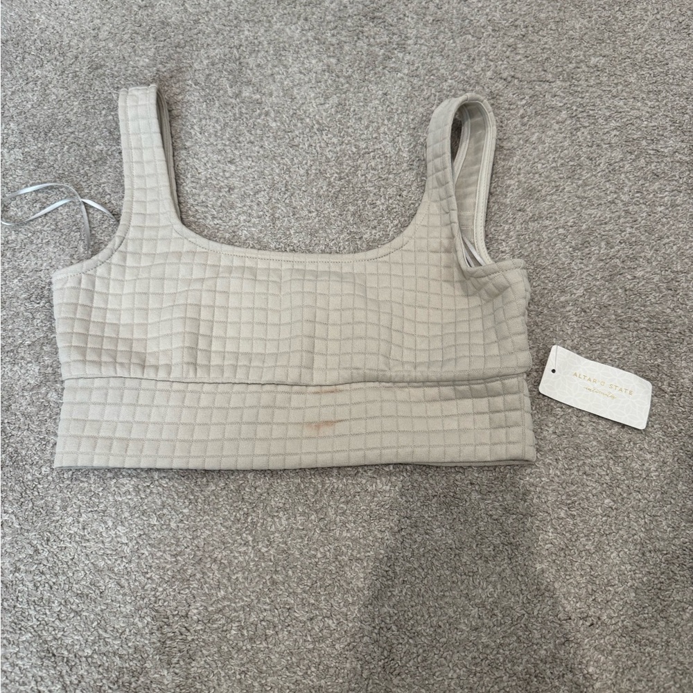 Altered state Beige Textured Bra